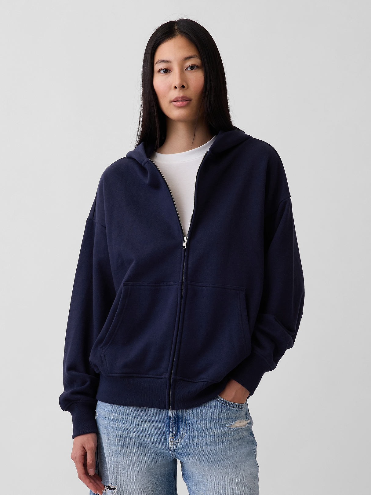 Adult Heavyweight Oversized Zip Hoodie | Gap
