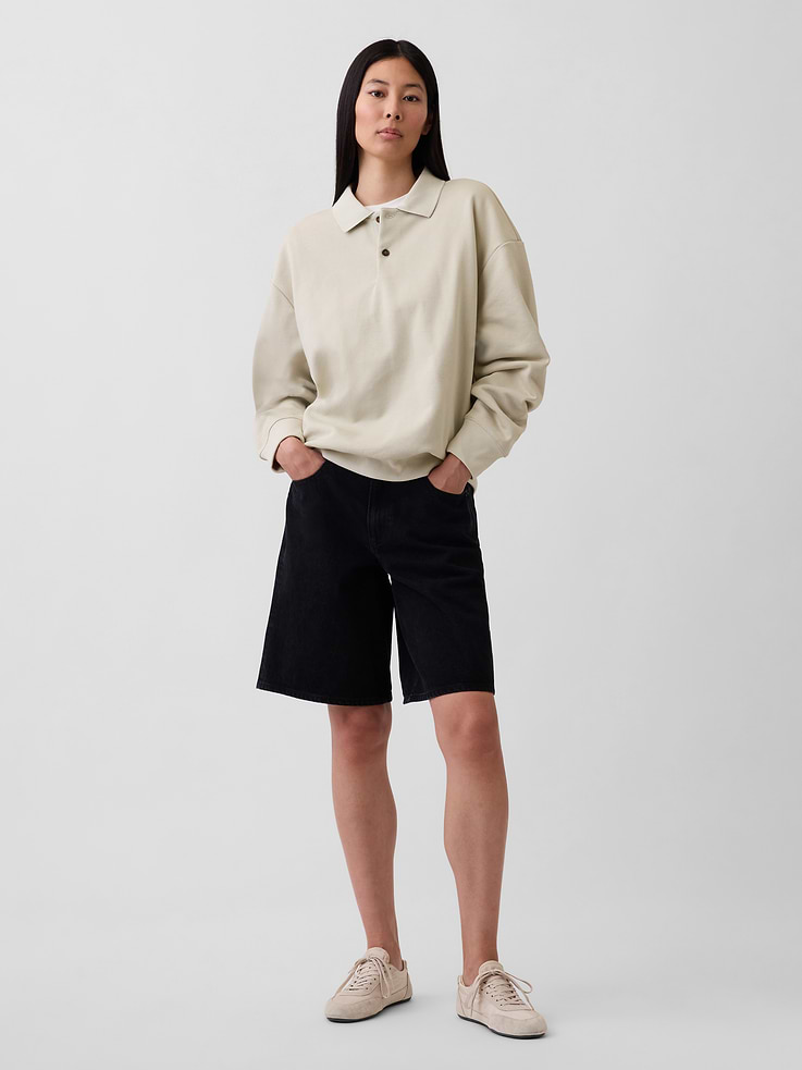 Image number 6 showing, Adult Heavyweight Oversized Polo Sweatshirt