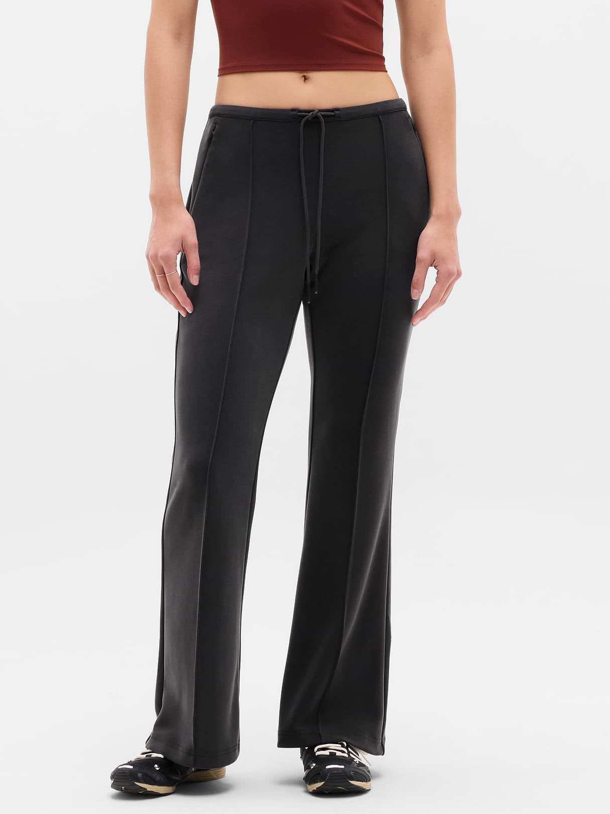 Seasoft Pintuck Mid Rise Flare Pant | Athleta