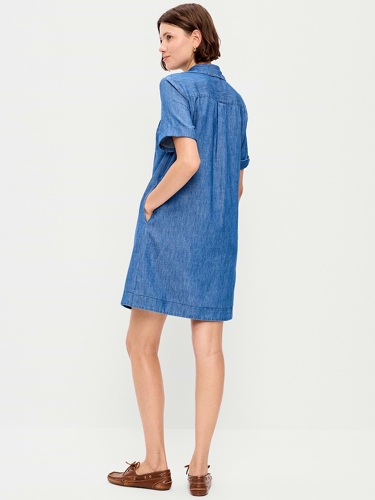 Image number 2 showing, Button-Down Mini Shirt Dress