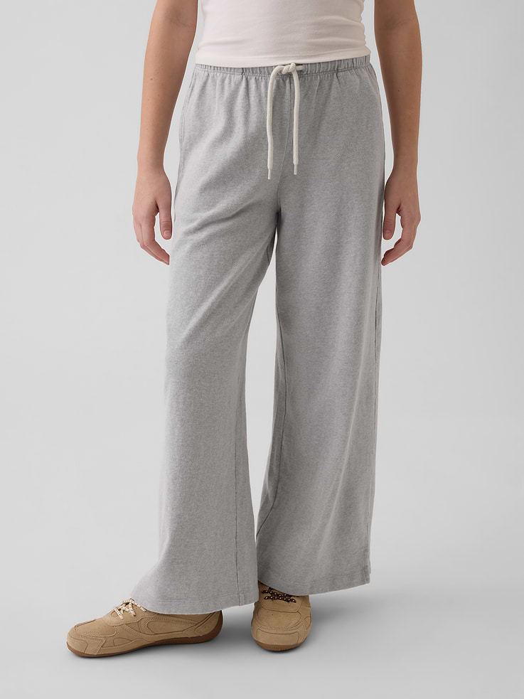 Image number 3 showing, Kids Heavyweight Wide-Leg Pants