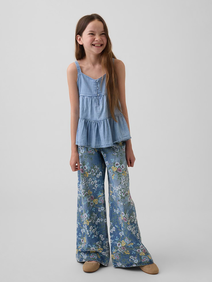 Image 4 de 5, Camisole étagée en denim pour Enfant