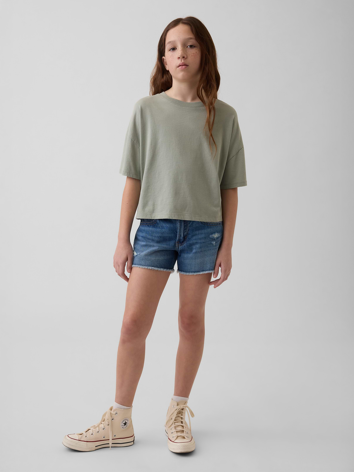 Kids Low Rise UltraSoft Stride Denim Shorts