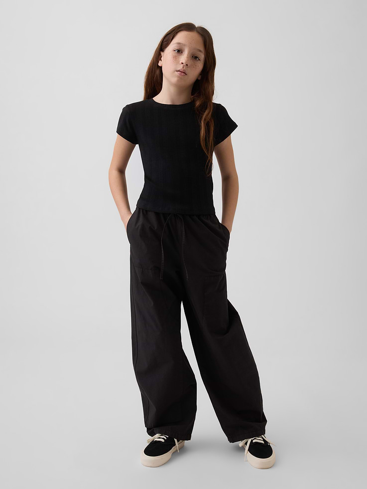 L'image numéro 1 présente Pantalon coupe baril confort à genoux double épaisseur pour Enfant