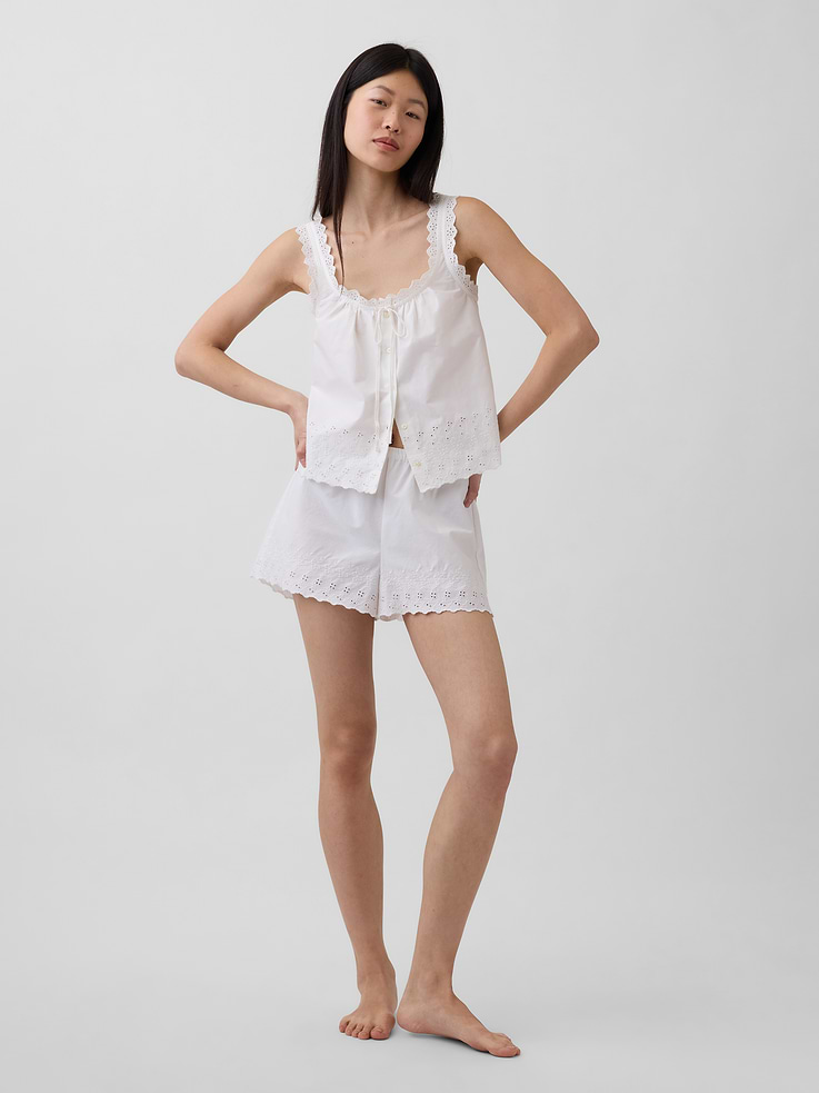 Image number 1 showing, Embroidered PJ Shorts