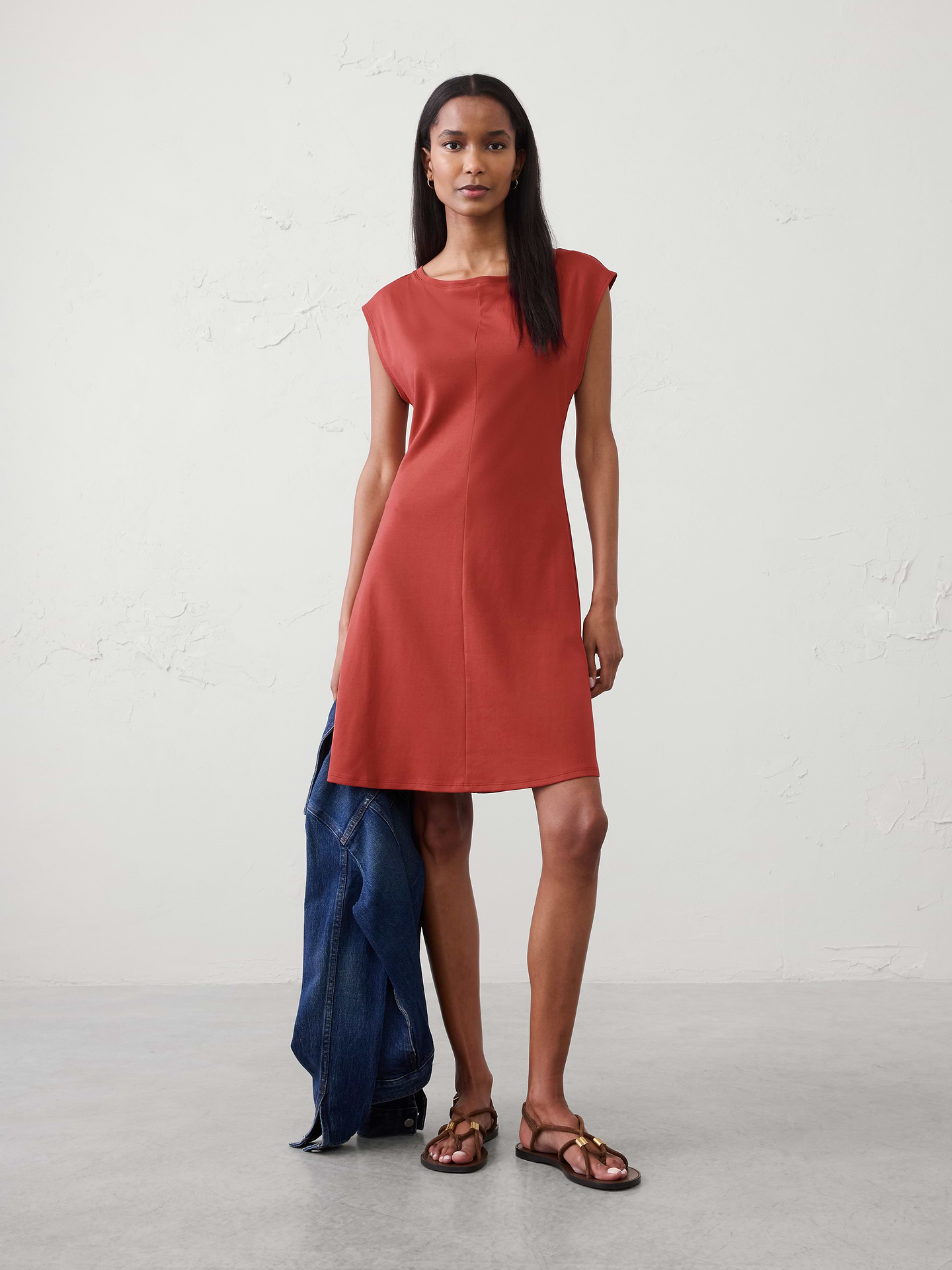 Image number 1 showing, Cap-Sleeve Knee-Length Dress
