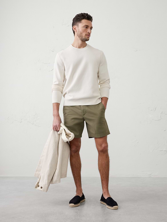Textured Crew-Neck Sweater