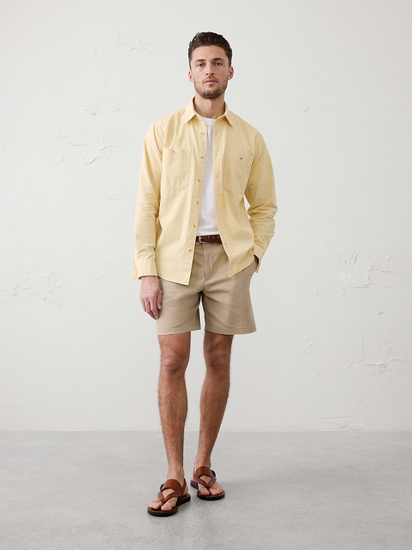 Standard-Fit Vintage Denim Shirt