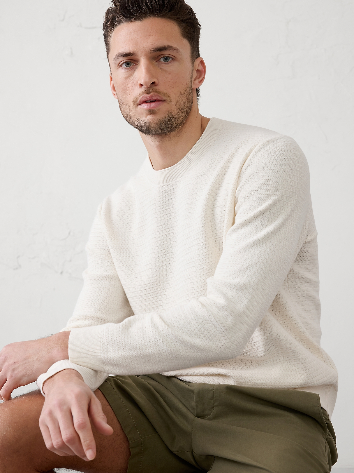 Textured Crew-Neck Sweater | Banana Republic Factory