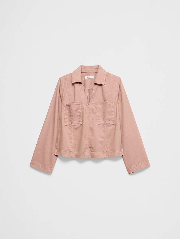 Chambray Popover Top