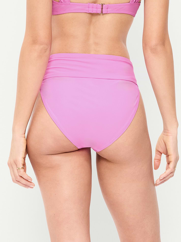 Image number 2 showing, High-Waisted Cinched Bikini Swim Bottoms