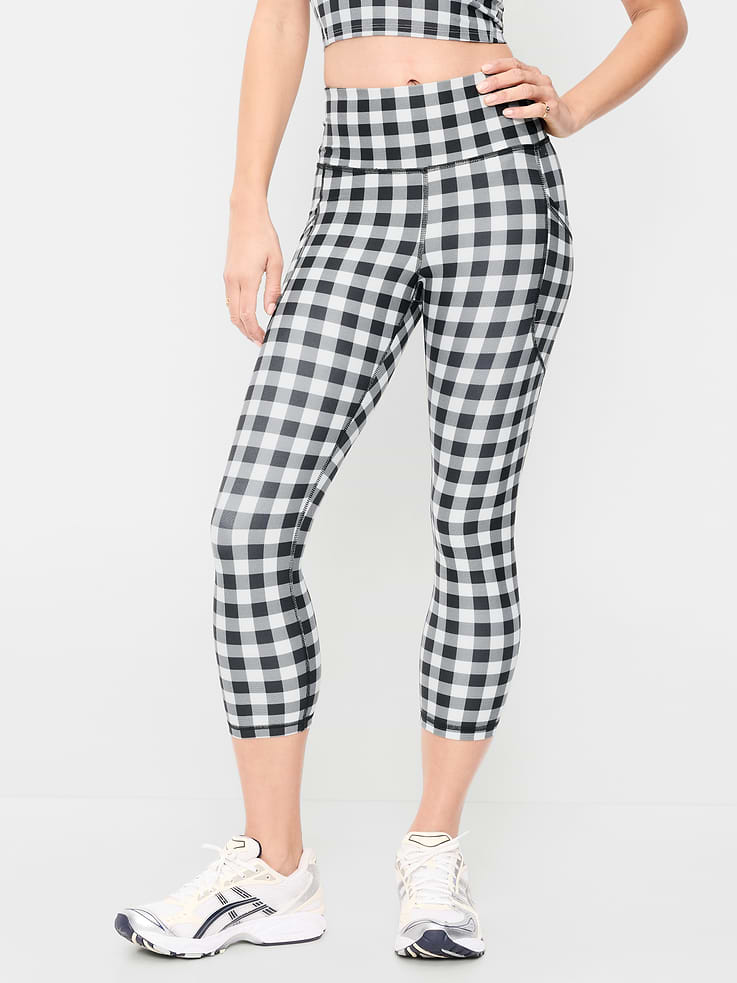 Image number 1 showing, High-Waisted PowerSoft Crop Pocket Leggings