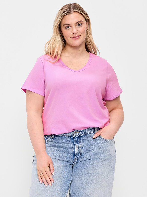 T-shirt passe-partout à encolure en V
