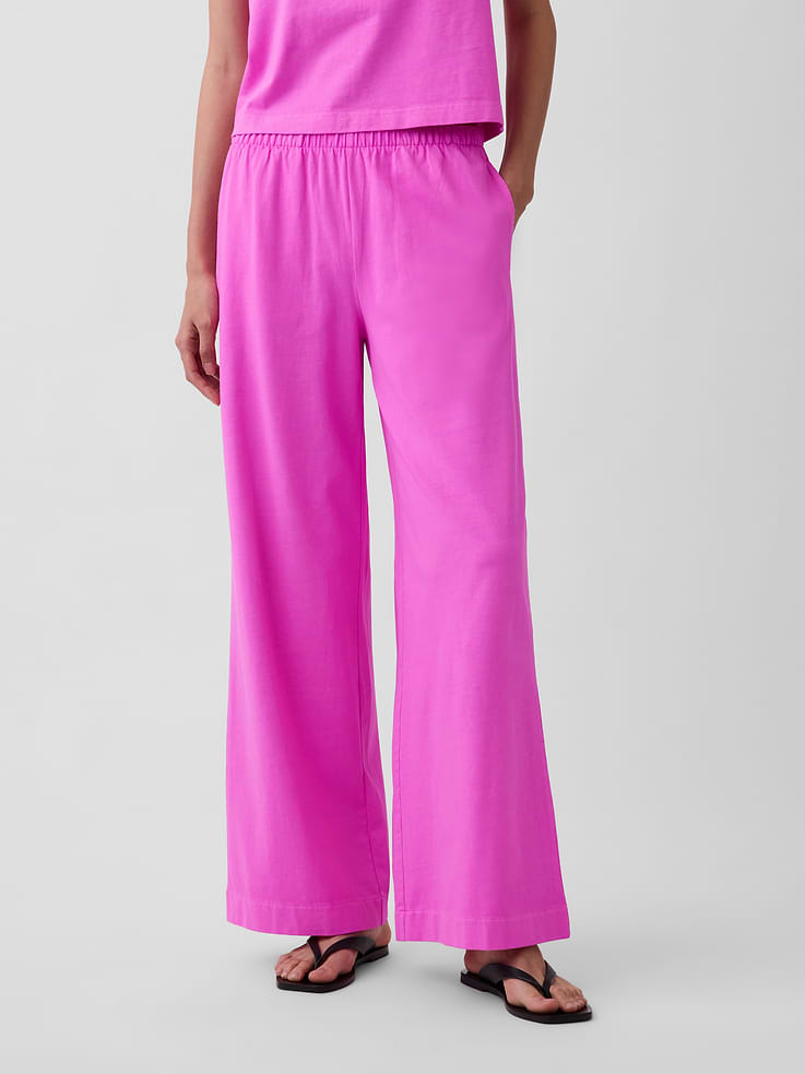 Image number 2 showing, Knit Wide-Leg Pants