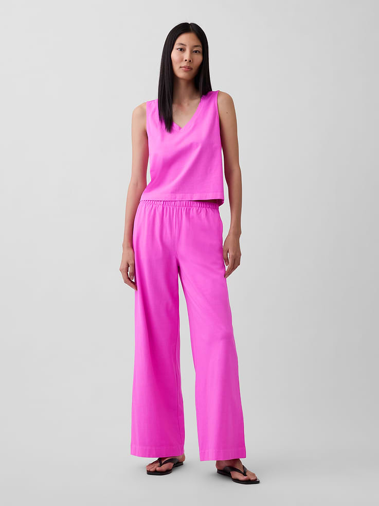 Image number 1 showing, Knit Wide-Leg Pants