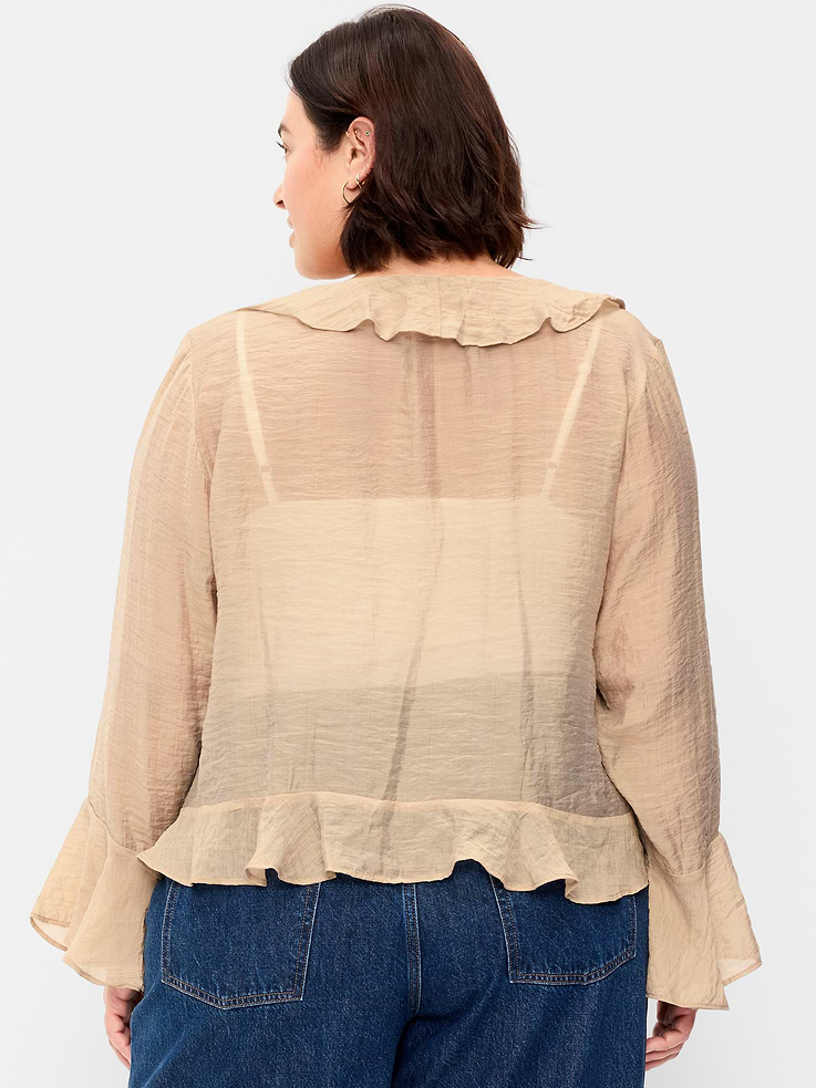 Image number 8 showing, Bell-Sleeve Ruffle Top