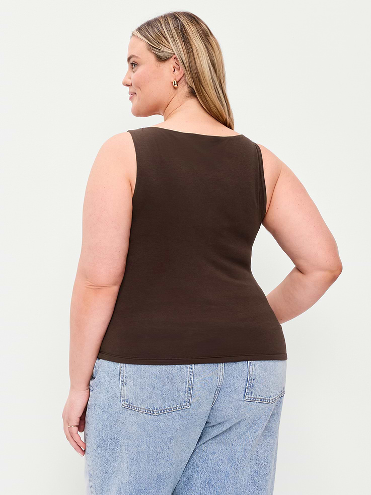 Image number 9 showing, Hug Double-Layer Boat-Neck Top