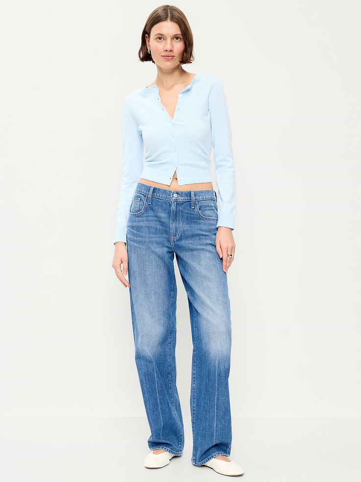 Image number 6 showing, Low-Rise Loose Jeans