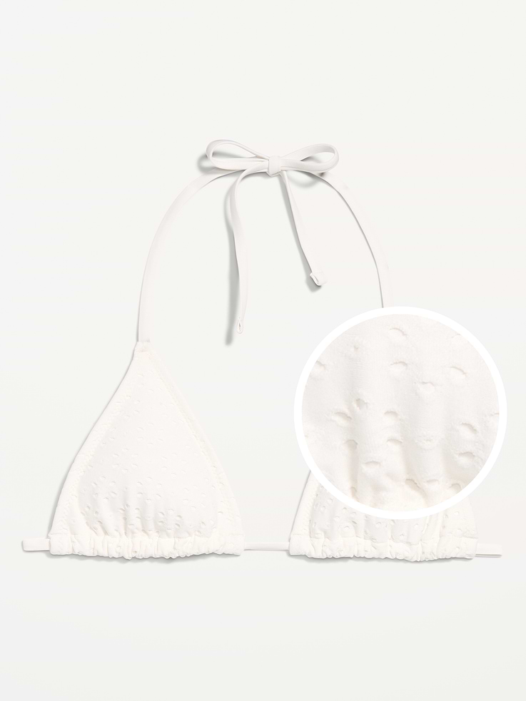 Image number 4 showing, Eyelet Triangle String Bikini Swim Top