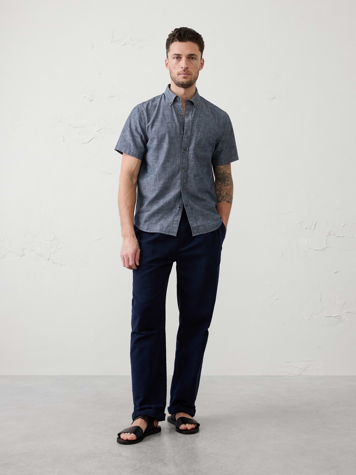 Image number 1 showing, Slim-Fit Softwash Cotton Shirt