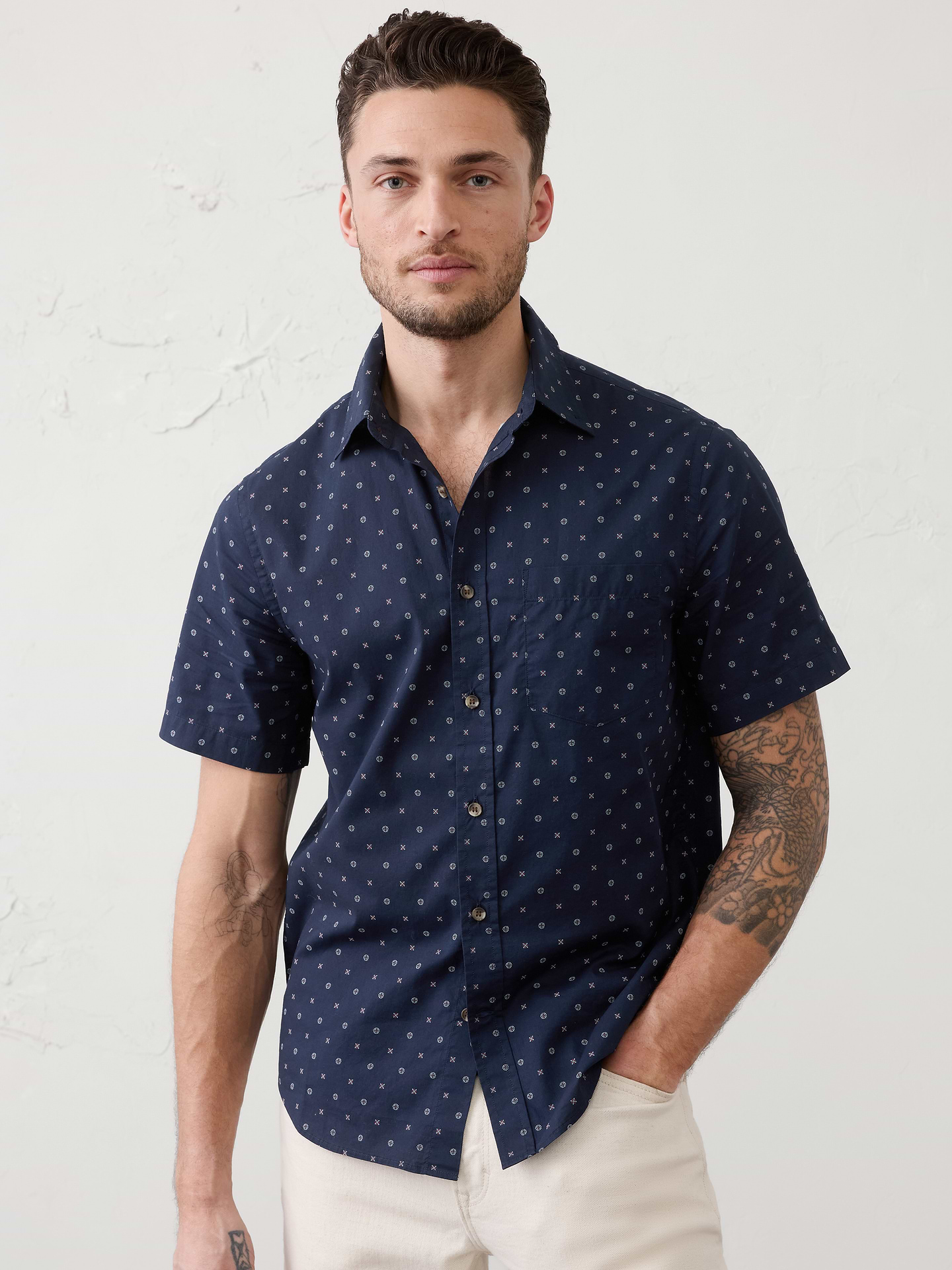 Image number 1 showing, Slim-Fit Softwash Cotton Shirt