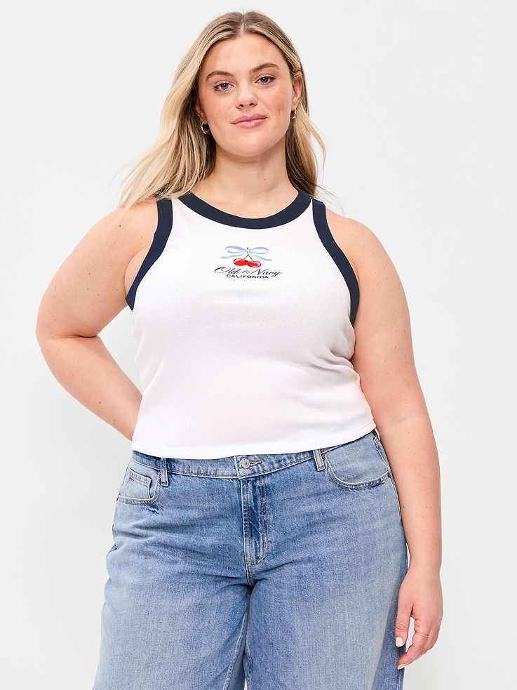 Image number 8 showing, Snug Ribbed Crop Tank Top