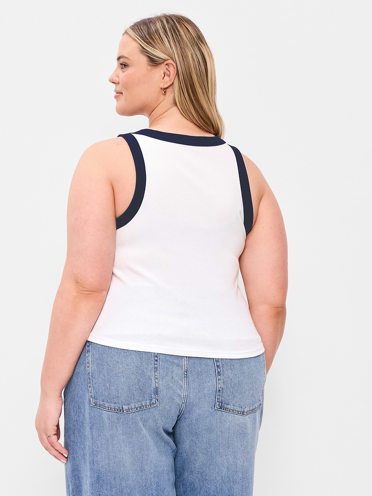 Image number 9 showing, Snug Ribbed Crop Tank Top