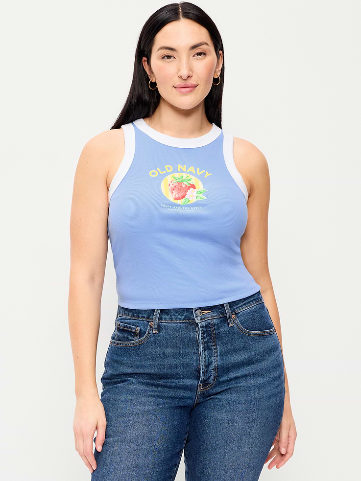 Image number 6 showing, Snug Ribbed Crop Tank Top
