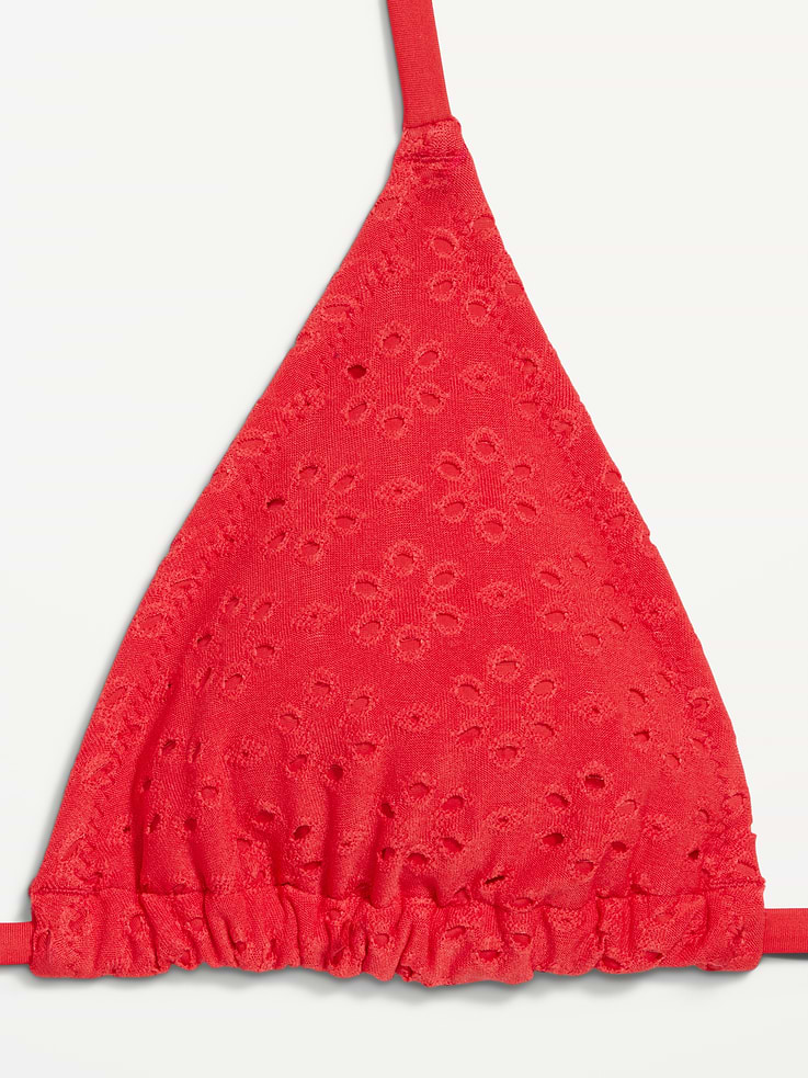 Image number 9 showing, Eyelet Triangle String Bikini Swim Top