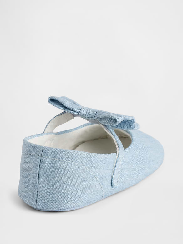 Baby Denim Bow Mary Jane Shoes