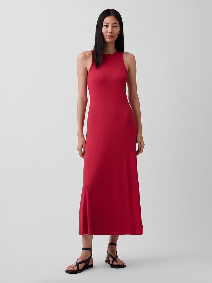 Image number 1 showing, Modern Rib Shelf-Bra Maxi Dress