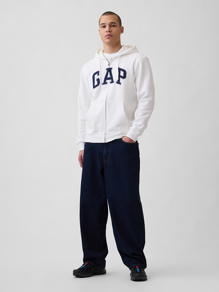 Image 2 of 8, Adult VintageSoft Arch Logo Zip Hoodie