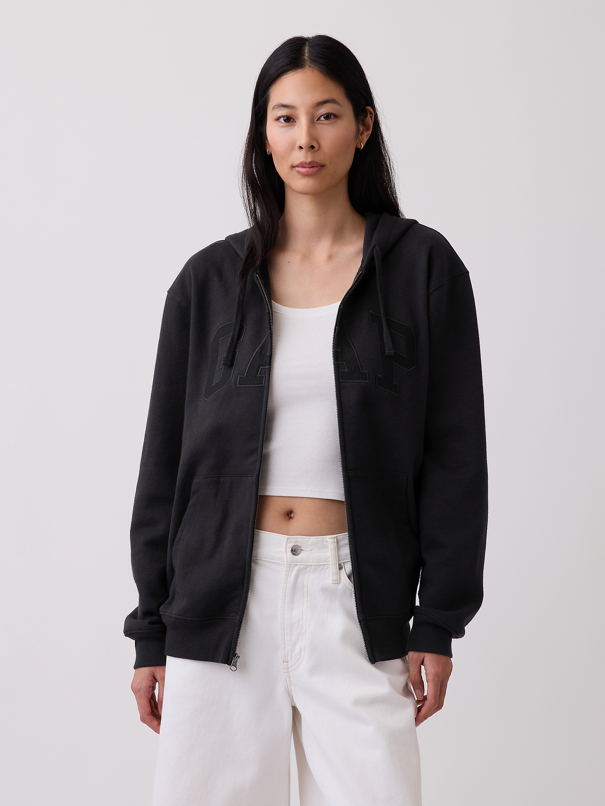 Adult VintageSoft Arch Logo Zip Hoodie | Gap