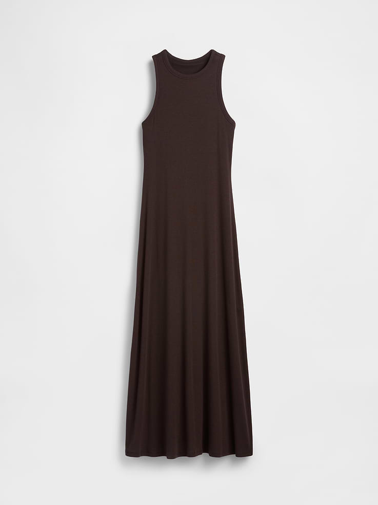 Image 5 of 5, Modern Rib Shelf-Bra Maxi Dress