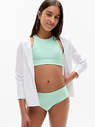 Image number 1 showing, Athleta Girl Reversible Mid Rise Swim Bottom