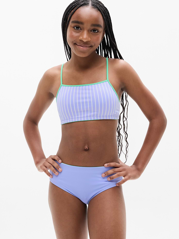 Image number 1 showing, Athleta Girl Reversible Mid Rise Swim Bottom