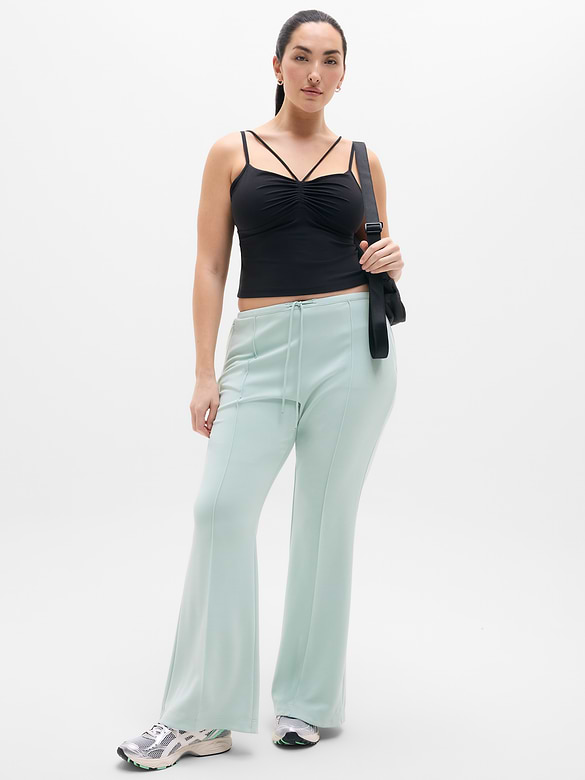Seasoft Pintuck Mid Rise Flare Pant