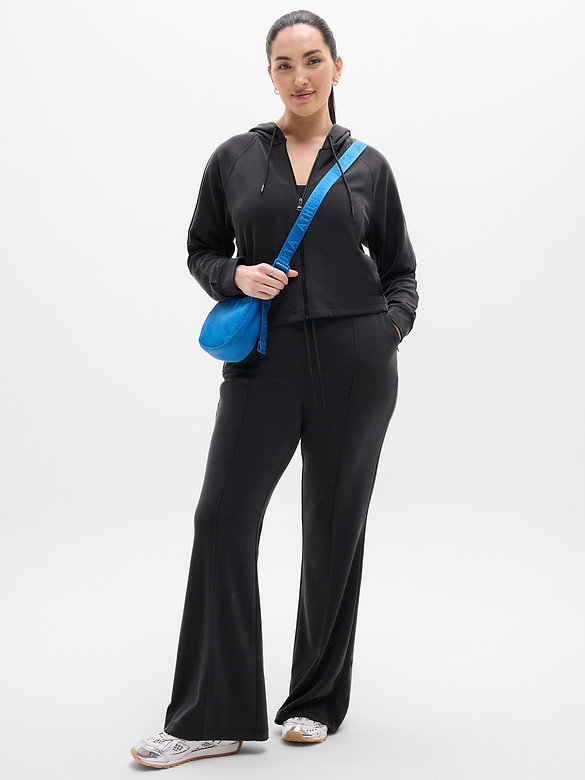 Seasoft Pintuck Mid Rise Flare Pant