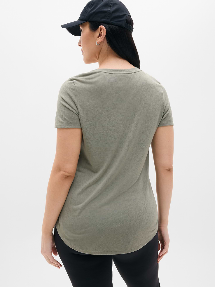Image number 7 showing, Breezy Scoop V-Neck Tee