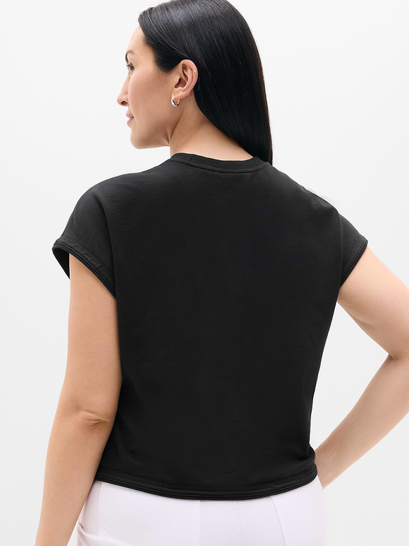 Airy Cotton Terry Sweatshirt Tee
