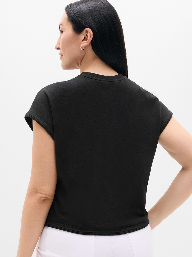 Image number 6 showing, Airy Cotton Terry Sweatshirt Tee