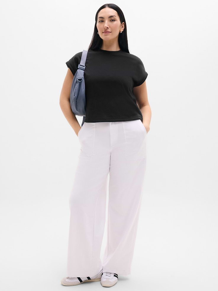 Image number 5 showing, Airy Cotton Terry Sweatshirt Tee