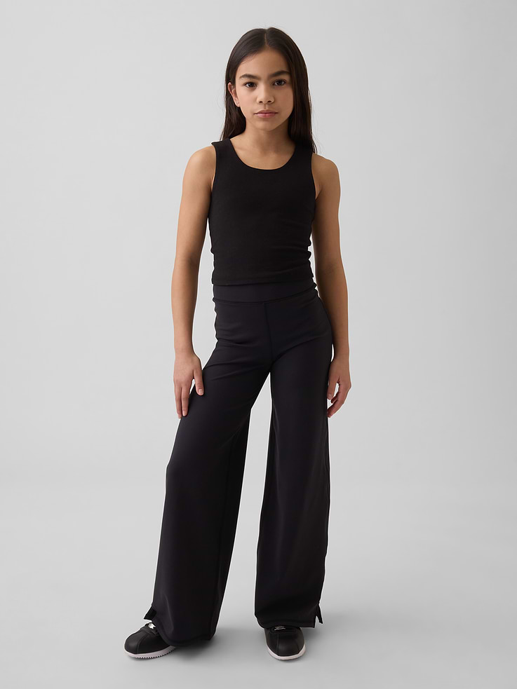 Image number 1 showing, Kids Performance Wide-Leg Leggings