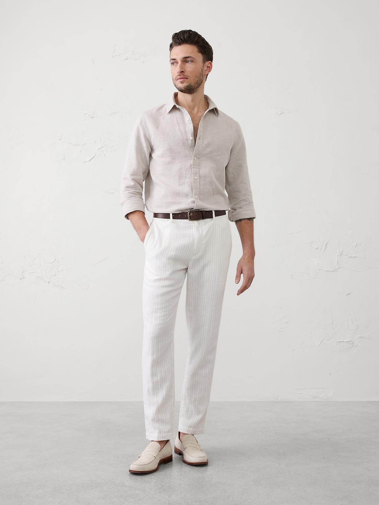 Linen-Blend Pant | Banana Republic Factory