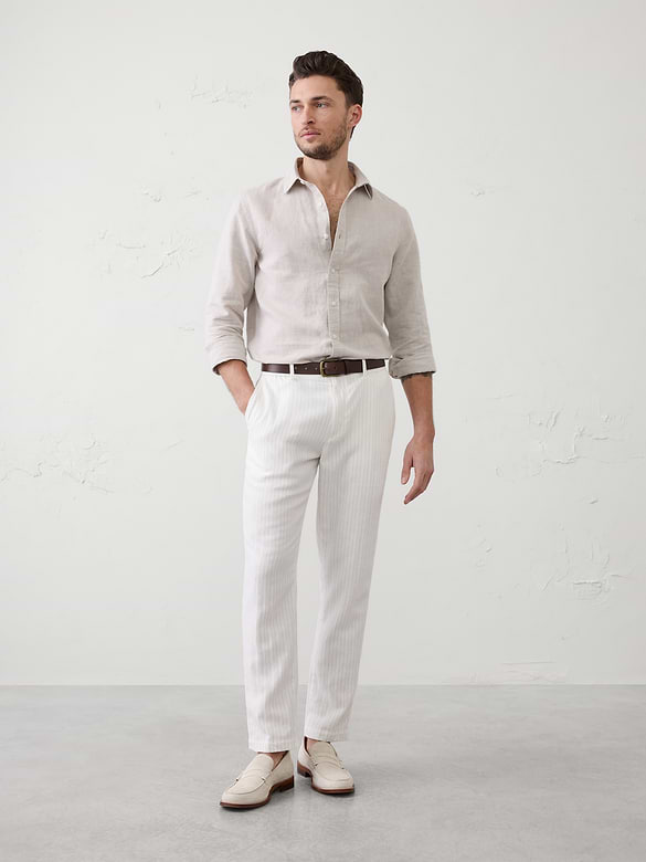 Linen-Blend Pant