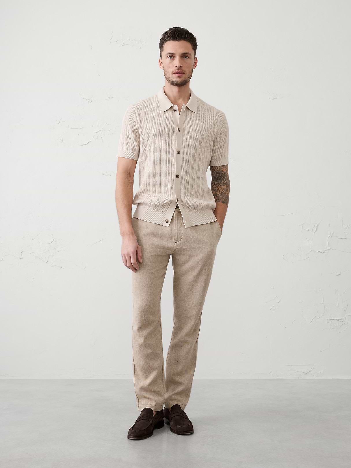 希少 banana republic linen slacks w33 Linen-Blend Pant | Banana Republic Factory