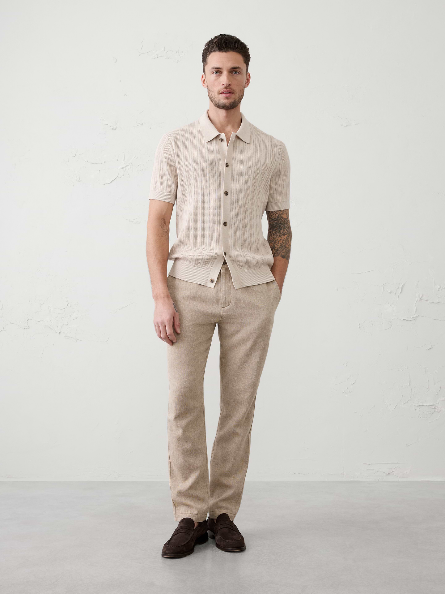 Image number 1 showing, Linen-Blend Pant