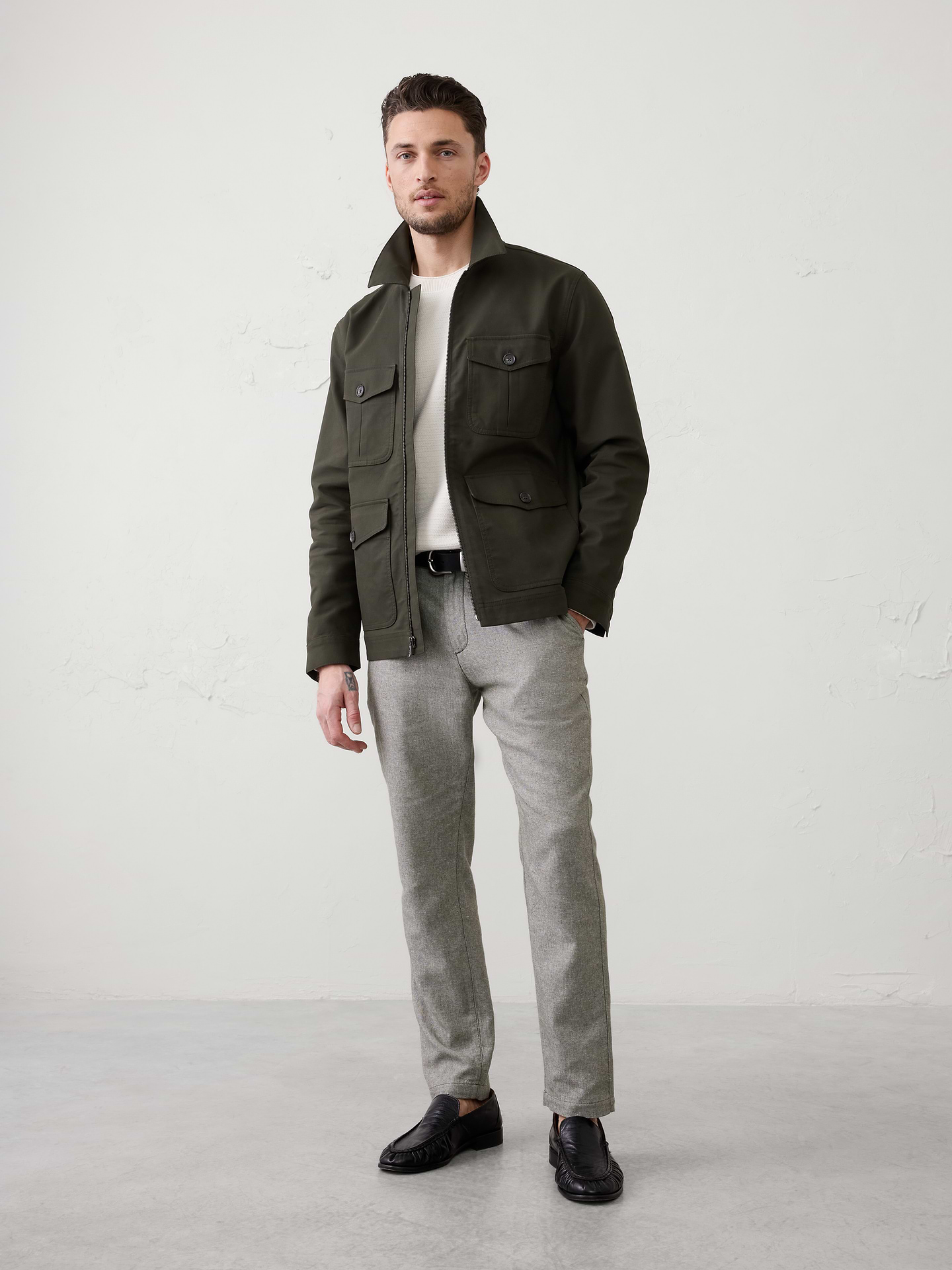 Image number 1 showing, Linen-Blend Pant