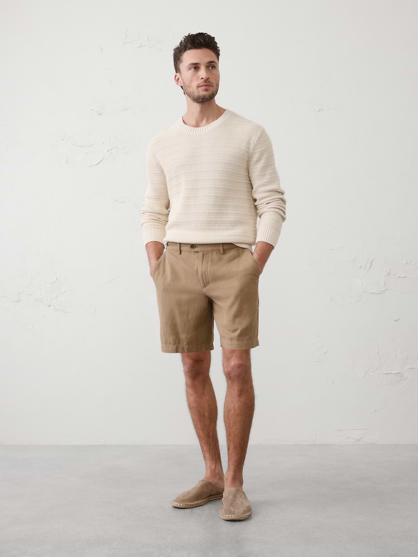 Standard-Fit 7" Linen-Blend Short