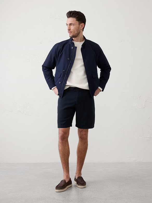 Standard-Fit 7" Linen-Blend Short